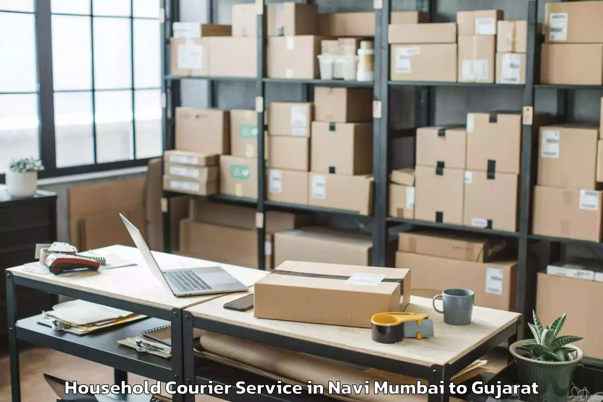 Book Your Navi Mumbai to Bilimora Household Courier Today